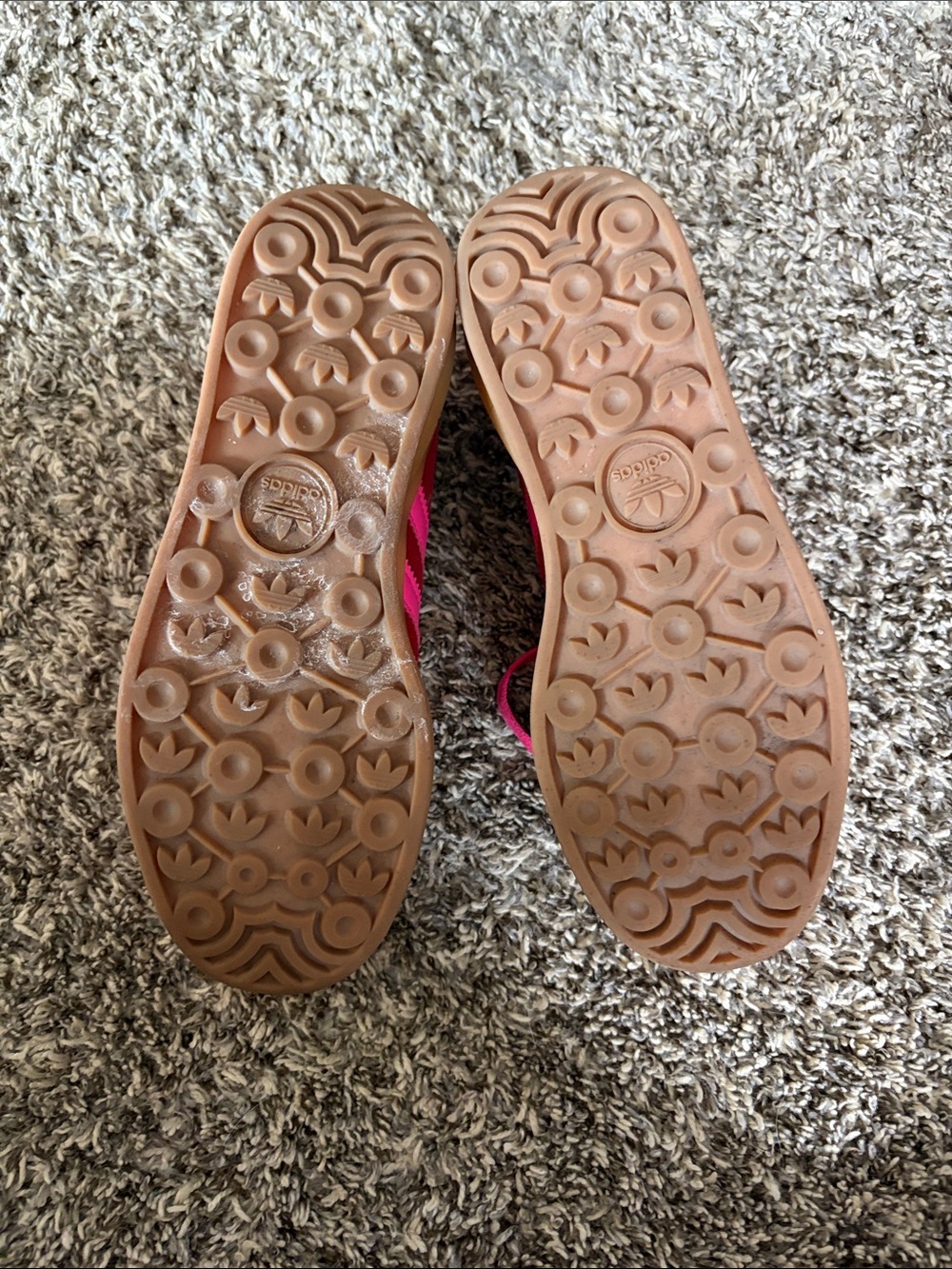 adidas Gazelle Sneakers in Red and Hot Pink with Gum Sole - Picture 7 of 8